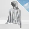Roupas de Proteção Solar de Seda de Gelo para Homens, Roupas Finas de Verão Respiráveis Anti-UV com Aba Grande, Roupas de Proteção Solar para Mulheres, Roupas Leves para Pele ao Ar Livre