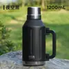 Botella de Agua Aislada Hals para Senderismo al Aire Libre, Taza de Agua Portátil de Gran Capacidad para Montar en Coche, Tetera de Viaje, Acero Inoxidable 304