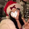 Véspera de Natal Preto Pelúcia Chapéu de Natal Feminino Grande Cabeça Wai Chapéu Quente Cyber Celebrous Headwear Cos Dress Up Props