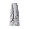 Calça Cargo Esportiva Casual de Rua Americana Masculina Enbu, Calça Longa Solta de Verão, Unissex