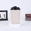 Copo de Café Mini 12oz Transfronteiriço com Escala, Copo Térmico de Aço Inoxidável 304, Copo de Leite Compacto e Portátil para Uso Doméstico