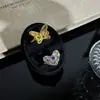 Anel Borboleta Coração de Prata Esterlina S925 com Pedras Coloridas Estilo Novo para Mulheres Personalidade Versátil Toque de Luxo Anel de Dedo Aberto Ajustável