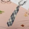 Corbata pequeña JK para mujer, estilo universitario, a cuadros, uniforme japonés holgado para hombres y mujeres, estudiantes, camisa, corbatas cortas de moda