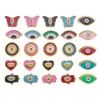 Acero Inoxidable Doble Cara Esmalte Gota de Aceite Ojo Cuentas Espaciadoras Cuentas Sueltas Cuentas Cuadradas Pulsera DIY Europea y Americana Accesorios de Joyería