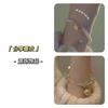 Pulseira elegante da marca Peanut Fortune, estilo quente de celebridade da Internet, feminina, nova, moderna, camada dupla, empilhada, leve, luxuosa, de alta qualidade, personalizada