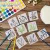 Plantillas de Pintura Transfronteriza de Flores, Insectos y Pájaros Set de Plantillas de Dibujo DIY Plantillas Huecas de Dibujo para Niños de Comercio Exterior