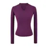 Venta al por mayor de Ropa para Mujer Transfronteriza Otoño Temprano 2025 Nuevo Estilo Europeo y Americano Cuello en V Ajustado Top de Punto Camisa Base de Manga Larga