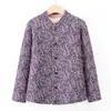Casaco acolchoado de algodão com lã de camelo para mulheres de meia-idade e idosas, forrado com fleece, quente para o inverno, elástico, justo, forro interno, jaqueta pequena acolchoada de algodão, pode ser usada por fora.