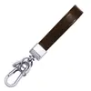 Chaveiro de carro de couro personalizado metal criativo fivela de cachorro fofo anel de chaveiro de couro acessórios pequeno anel pingente