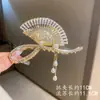 Grampo de Cabelo Rosa Artístico Retrô Primavera 2025 Metal Galvanizado Estilo Chinês Clipe de Tubarão Acessório de Cabelo Yiwu