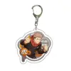 Mercancía de Anime Jujutsu Kaisen Llavero Acrílico Colgante Transparente Llavero de Doble Cara Llavero de Dibujos Animados