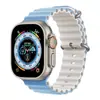 Adecuado para Apple Iwatchs10Se Sports Marine Silicona S11 Bloques de Color Hebilla de Pin de Doble Hebilla Correa de Reloj 9Ultra