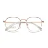 Nuevas gafas planas artísticas retro lisas anti-luz azul, marco de titanio ultraligero simple, gafas de marco poligonal redondo TH6100