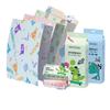 Toallitas húmedas con estampados coloridos para bebés, mini toallitas húmedas portátiles para la limpieza de boca y manos del bebé, toallitas húmedas con estampado de dibujos animados