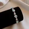Pulsera de diamantes cuadrados, diseño elegante y moderno de la marca coreana Flu, pulsera delicada y con sentido de la moda, pulsera de celebridades de Internet, recién llegada para mujeres.