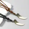 Joyería de Venta Caliente Transfronteriza, Collar de Diente de Lobo Estilo Étnico Retro Literario, Collar Ajustable Simple y Personalizado