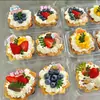 Caixa para Torta de Ovos de Girassol, Caixa de Embalagem para Croissant com Borda de Renda para Cupcake e Torta de Ovos, Caixa Transparente Descartável para Levar para Assados