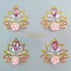 Patrón de Pegatinas Pintadas de Joyas de Princesa Retro para la Frente Estilo Antiguo Facial Niños Pegatinas Brillantes para Cejas con Pedrería Pegatinas Faciales Estereoscópicas
