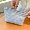 Bolsa de Cosméticos, Aparência Sofisticada, Bolsa de Armazenamento de Artigos de Higiene de Luxo Leve, Bolsa de Mão Feminina para Maquiagem e Produtos de Skin Care, Bolsa Interna de Grande Capacidade