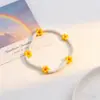 Pulsera Bohemia de Semillas de Flores Margaritas de Colores, Flores Pequeñas, Fresca y Dulce
