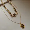 Collar Vintage de Ojo de Tigre de Doble Capa Más Vendido, Accesorio de Segunda Mano Versátil y Elegante, Cadena para Suéter de Gama Alta Tendencia de Venta al por Mayor