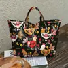 Plataforma independente Temu transfronteiriça nova bolsa de mão à prova d'água PVC+lona para o dia a dia portátil bolsa de ombro bolsa tote