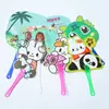 Ventilador de publicidade logo personalizado desenho animado promoção leque de sete dobras atacado estudante jardim de infância pequeno presente ventilador de publicidade personalizado