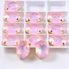Broca de garra de cristal oval em forma de ovo de cristal de vidro furadeira costurada à mão material para acessórios de vestido de noiva acessórios de cabelo