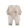 26 Romper de Bebé Delgado de Verano con Mariposas de un Solo Lado Mono de Bebé de Algodón con Velcro de Dibujos Animados Talla 52-59