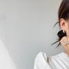 Kashite Corea del Sur estilo coreano plata esterlina S925 moderna elegante textura cóncavo-convexa engranaje inclinado aretes personalizados para mujer