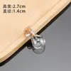 Botella de Deseos Mini Forma de Corcho Transparente Colgante Colgante Forma Pequeña Botella DIY Manualidades Hechas a Mano Vidrio