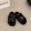 Zapatillas de moda tipo slip-on duraderas que aumentan la altura para mujeres menudas, sandalias de piscina cómodas y cálidas con suela gruesa y elegantes, ligeras