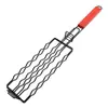 Rede de Grelha para Salsicha e Cachorro-Quente Amazon para Uso Externo Aço Inoxidável Ferramenta de Churrasco para Acampamento Pinça de Churrasco Portátil para Acampamento