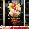 Pegatinas Estáticas de Papá Noel y Árbol de Navidad para Ventanas, Pegatinas para Puertas de Vidrio, Calcomanías para Ventanas, Decoraciones Navideñas, Montaje de Escena
