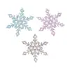 Accesorios Navideños Transfronterizos de Copo de Nieve Hueco, Materiales Hechos a Mano para DIY, Accesorios para el Cabello de Tela No Tejida, Decoraciones de Moño, Adornos de Copo de Nieve