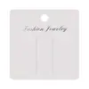 Novos Acessórios para Joias DIY 7*7cm Cartão Quadrado para Joias Clipe de Papel Clipe de Aço Cartão de Embalagem Traseiro Cartão de Papel Branco 400g
