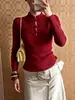 Suéter Tejido Adelgazante Ajustado Estilo Retro Chino Otoño/Invierno 2026 para Mujer, Top Estilo Francés