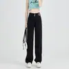 Jeans de pierna ancha con estampado de cielo estrellado americano talla grande para mujer, nuevos de verano, rectos, de cintura alta, adelgazantes, para forma de pera