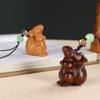 Natural Rosewood Generation Money Zodíaco Rato Chaveiro Jacarandá Rato Pingente Telefone Móvel Bolsa Pingente