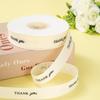 Cinta estilo INS color blanco cremoso para tarta de cumpleaños, cinta para embalaje de caja de regalo, cinta decorativa para ramo de flores inglés