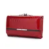 Cartera corta de moda con patrón de cocodrilo, clip de charol para mujer, monedero de alta gama, compacto, de mano, personalización de fábrica