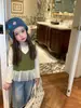 Chaleco de Punto para Niña Otoño Nuevo Chaleco Infantil con Parche de Lunares, Camisa Base con Patrón de Conchas, Jeans para Bebé