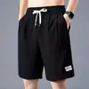 Shorts Curtos de Seda de Gelo Masculino Casual Tendência Masculina Roupa Externa Solta Cinco Pontos Verão Calça Grande Versátil