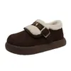 Zapatos Birkenstock de Suela Gruesa con Forro de Felpa que Cubren el Talón para Mujer Otoño/Invierno 2026 Nuevos Zapatos Cálidos Peludos Casuales Zapatos Casuales de Algodón