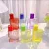 Venta Directa de Botellas de Relleno de Perfume Coloridas de 50 ml, Botellas de Vidrio con Atomizador Tipo Presión a Presión de 15 mm, Botellas Vacías de Perfume Cosmético