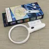 Lupa de Mano de Plástico Práctica Extra Grande Nueva para Tasación y Observación de Antigüedades, 4 Luces LED, Dos Niveles de Aumento, 6B-9