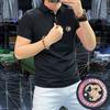 Polo de solapa de verano para hombre, camiseta de manga corta, elegante y moderna, camiseta de media manga ajustada para hombre