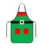 Venda Quente Transfronteiriça Avental Estampado de Natal Conjunto de Macacão à Prova de Óleo e Anti-Sujeira para Cozinha Suprimentos para Festa de Feriado Atacado