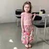 Conjunto Curto de Verão 2026 Novo Estilo Roupas Casuais Infantis Moda para Bebês Roupas de Verão Calça Anti-Mosquito Conjunto de Duas Peças