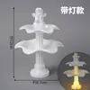 Arruela de Suporte para Martelo de Estacas Ornamento Base para Decoração de Bolo Figura de Boneco Cartoon Suporte Inferior Transparente Redondo Acessórios de Confeitaria